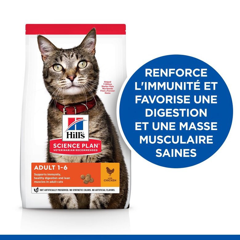 Hill's Science Plan - Adult Croquettes Pour Chat Au Poulet  -  1,5kg Image numéro 3 Hill's Science Plan - Adult Croquettes Pour Chat Au Poulet  -  1,5kg Image numéro 3