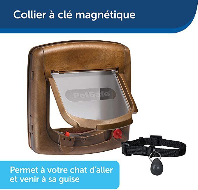 PetSafe - Chati&egrave;re Porte Magn&eacute;tique Luxe pour Chiens et chats - Brun Image num&eacute;ro 3