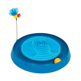 Catit - Jouet Circuit 3 en 1 Bleu pour Chats - 38cm