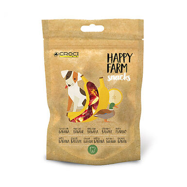 Croci - Friandises Happy Farm Canard et Banane pour Chiens - 80g