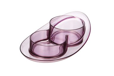 Ferribiella - Gamelle Double Saturno Rose pour Chiens - 350ml/550ml
