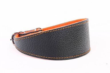 Yogipet - Collier en Cuir Lévrier pour Chien - Orange