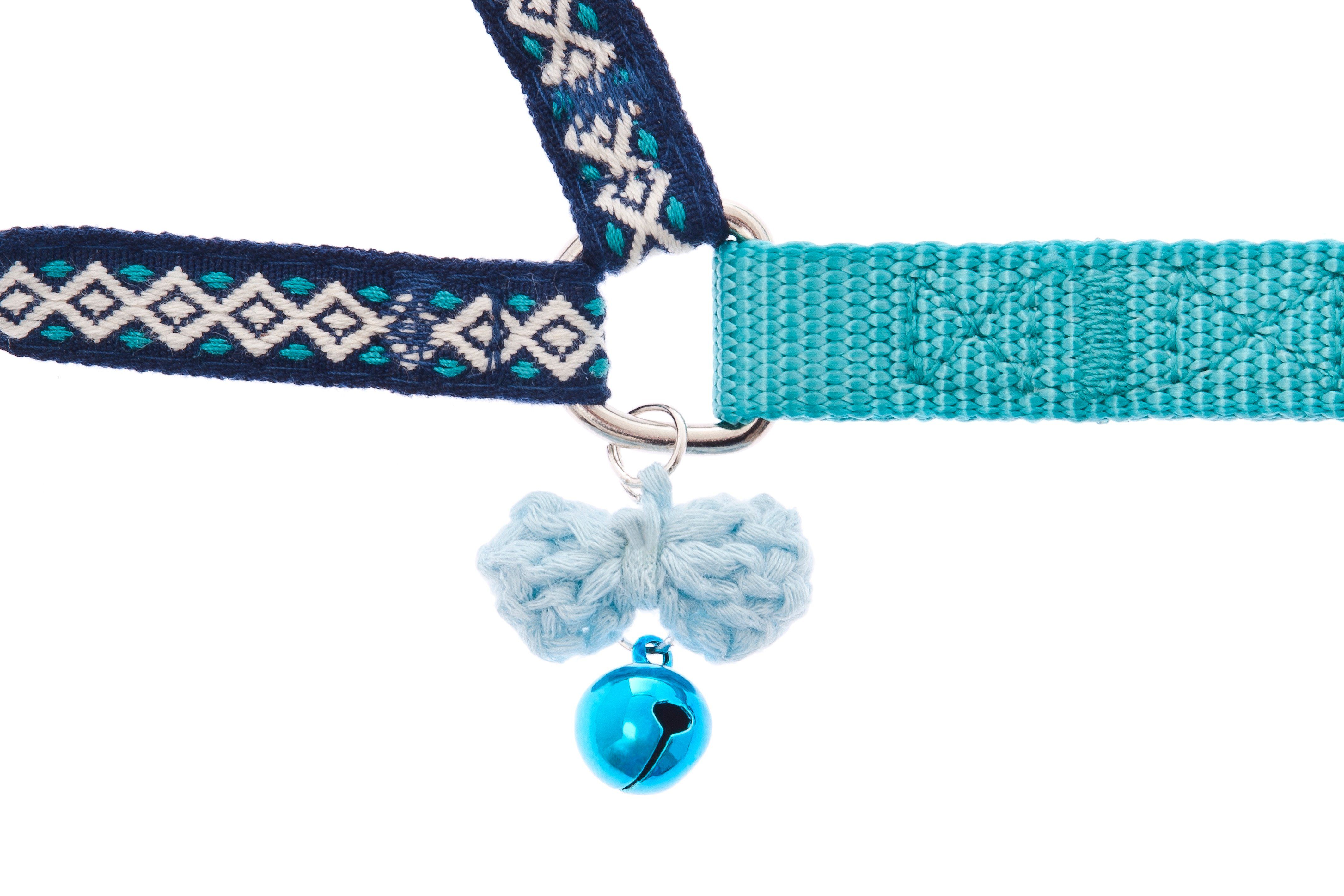 Ferribiella - Ensemble Laisse + Harnais R&eacute;glable Bleu pour Chats - L Image num&eacute;ro 5