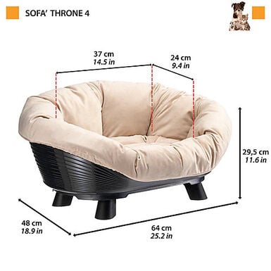 Ferplast - Corbeille Sofa Throne 6 - Noir