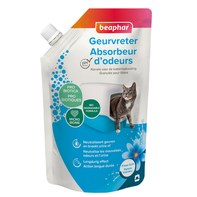 Beaphar - Absorbeur d'Odeurs pour la Fraicheur de la Litière des Chats - 400g