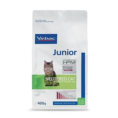 Virbac - Croquettes Veterinary HPM Junior Neutered pour Chatons - 400g
