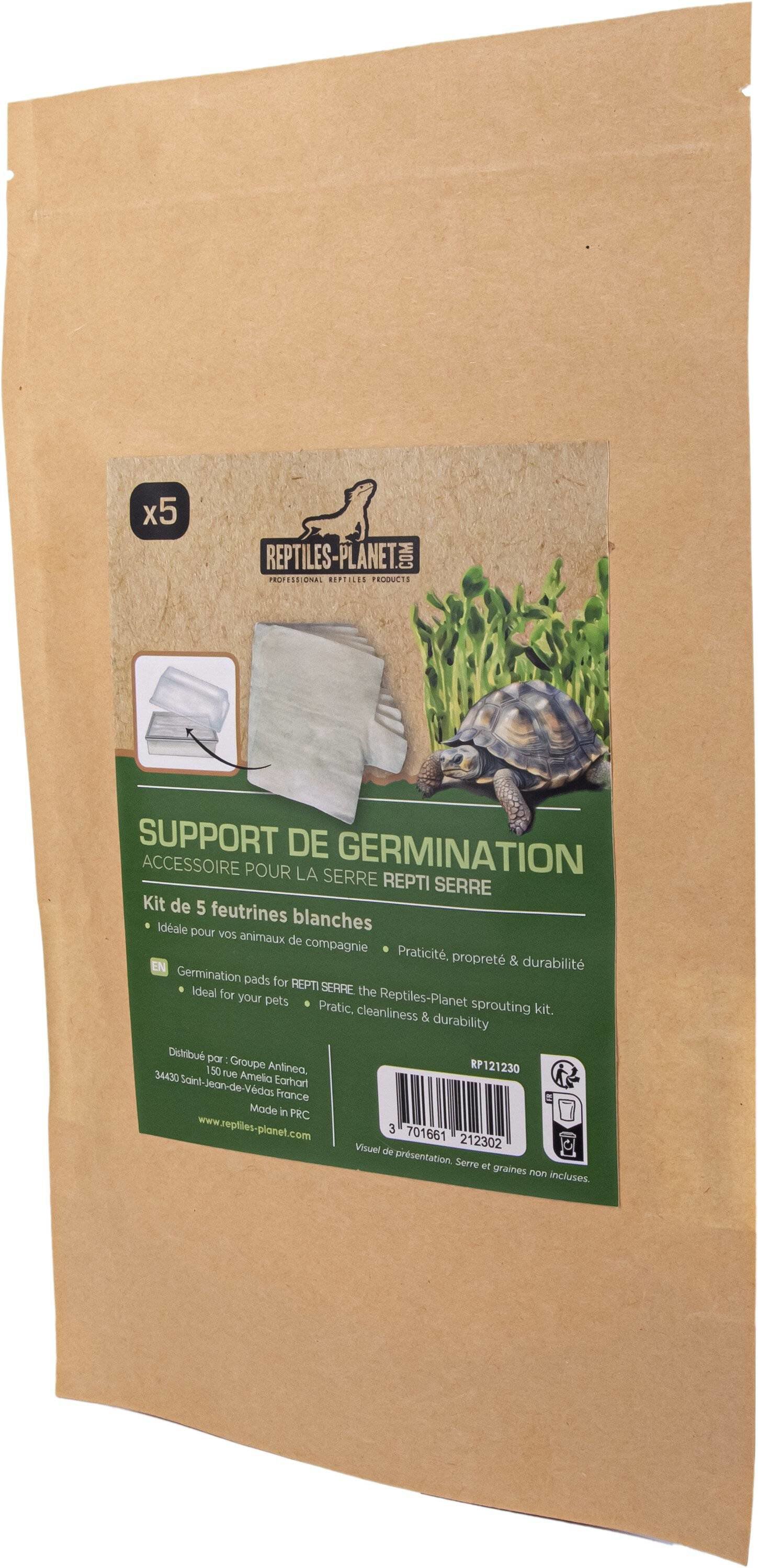 Reptiles Planet - Kit Feutrines Support de Germination Repti Serre pour Reptiles - x5 Image num&eacute;ro 1