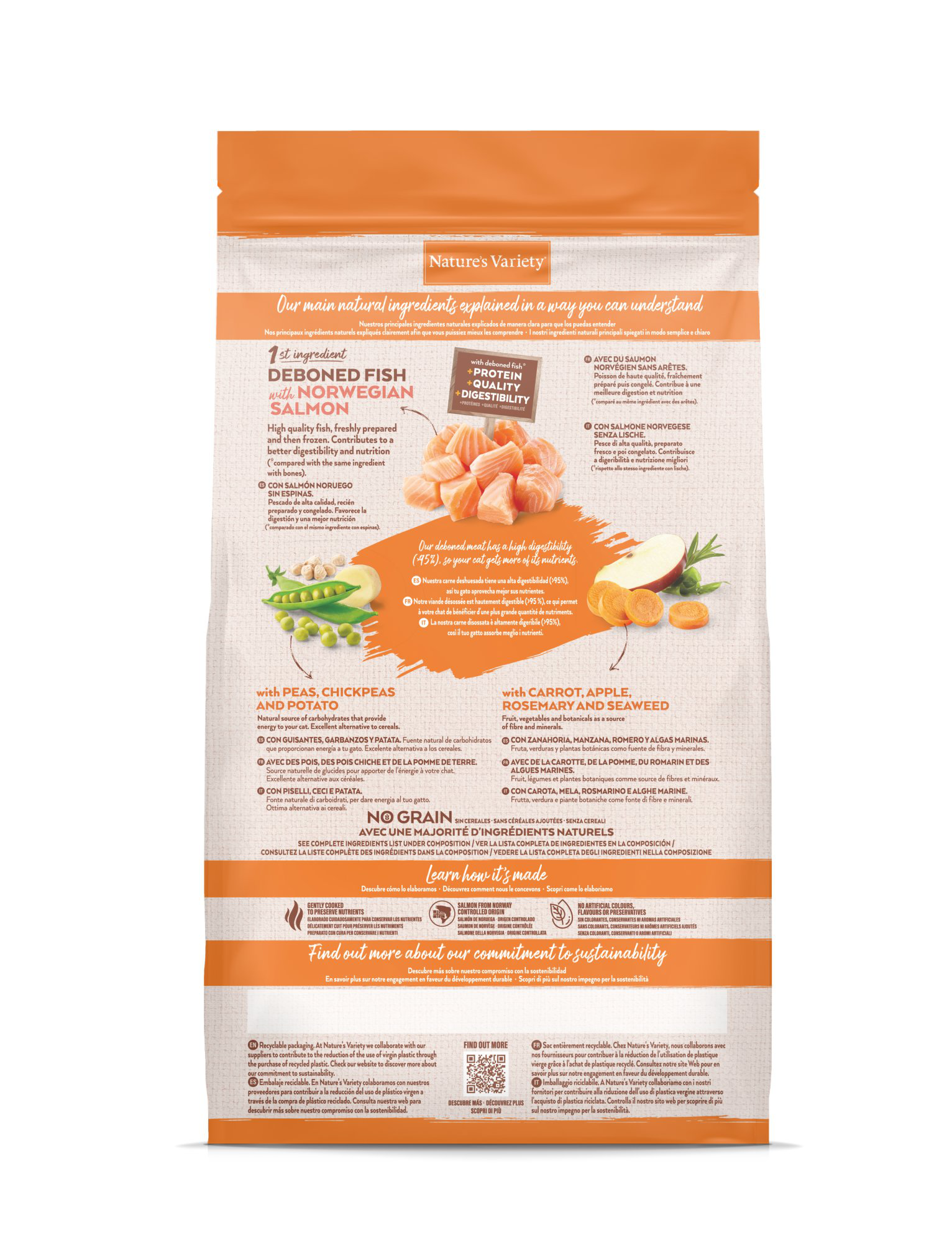 Nature's Variety - Croquettes Selected au Saumon pour Chat - 1,25Kg Image num&eacute;ro 7