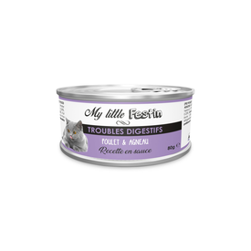 My Little Festin - P&acirc;t&eacute;e en Sauce Trouble Digestif Poulet et Agneau pour Chats - 80g