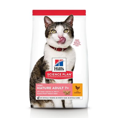 Hill's Science Plan - Mature Adult Light Croquettes Pour Chat Agé Au Poulet -  7kg