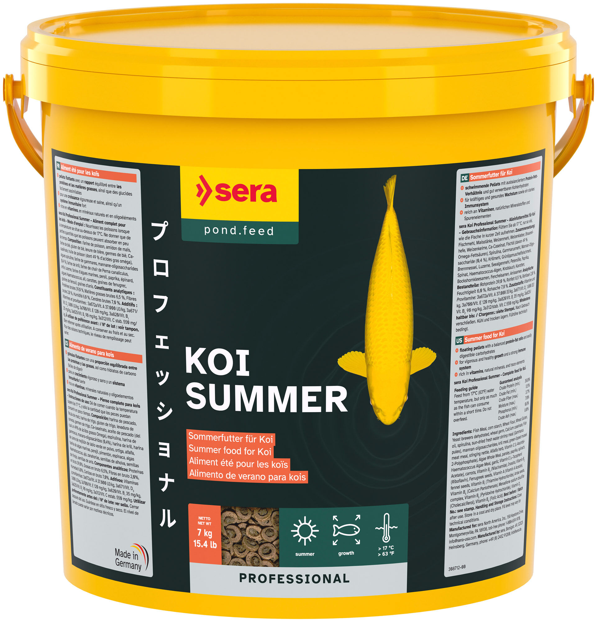 Sera - Koi Professional aliment compos&eacute; &eacute;t&eacute; 21.000 ml (7 kg) Image num&eacute;ro 2