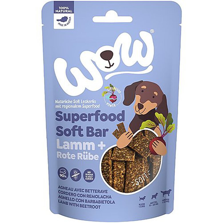 Wow - Friandises Barre Superfood Agneau Betterave pour Chiens - 150g image number null