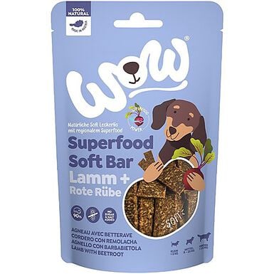 Wow - Friandises Barre Superfood Agneau Betterave pour Chiens - 150g