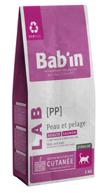 Bab'in - Croquettes Vétérinaires LAB Peau & Pelage pour Chats - 3Kg
