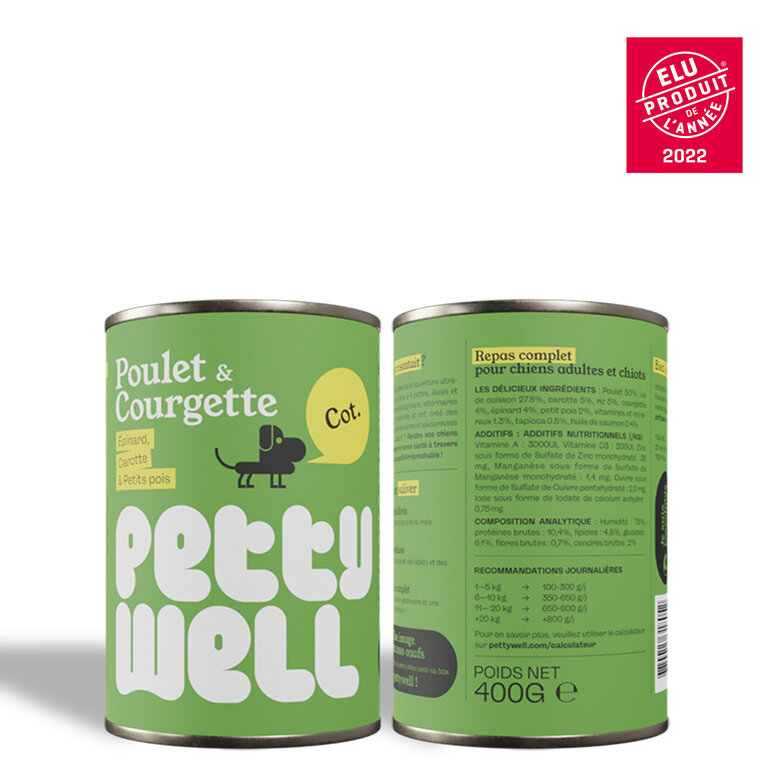 Petty Well - Pâtée au Poulet pour Chiens - 6x400g Image numéro 2 Petty Well - Pâtée au Poulet pour Chiens - 6x400g Image numéro 2