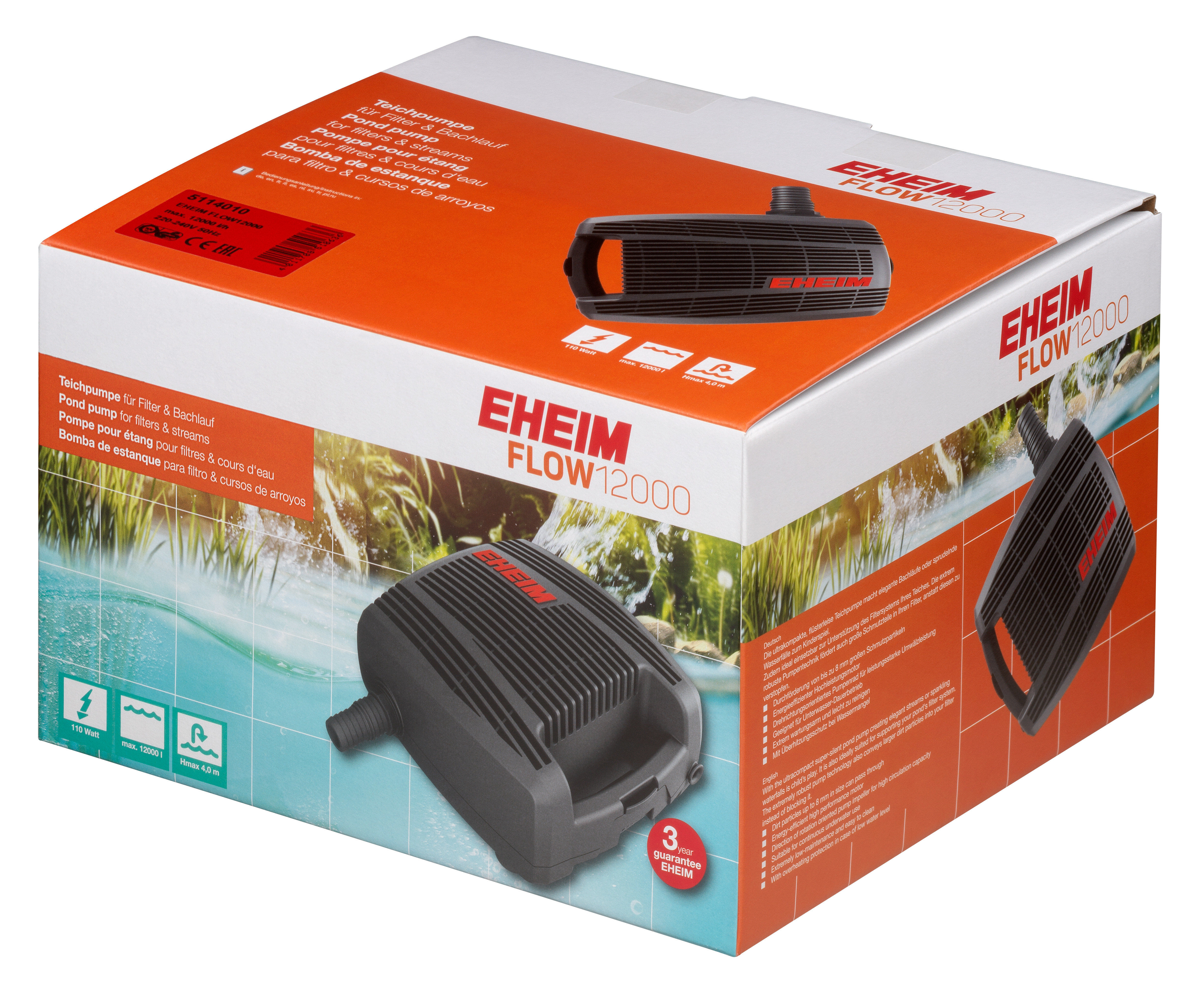 Eheim - Pompe Flow 12000 Filtre/Cascade pour Bassin Image num&eacute;ro 1