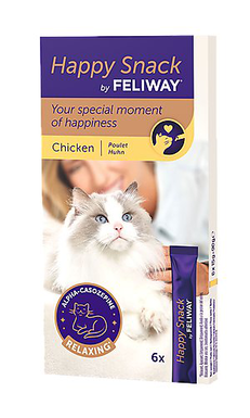 Feliway - Friandises Happy Snack au Poulet pour Chats - 6x15g