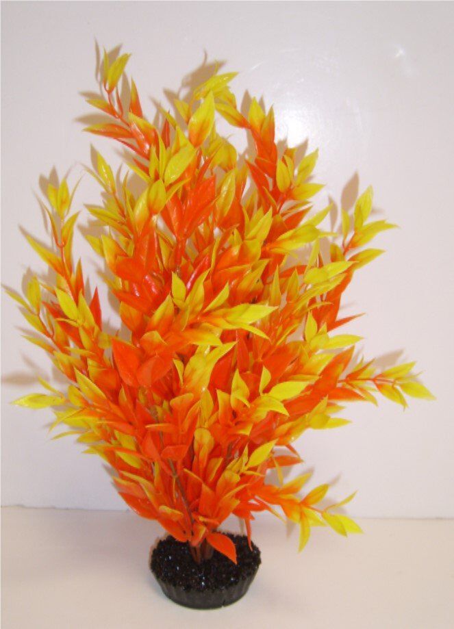 D&eacute;coration Plante en Plastique Buisson - Orange Image num&eacute;ro 1