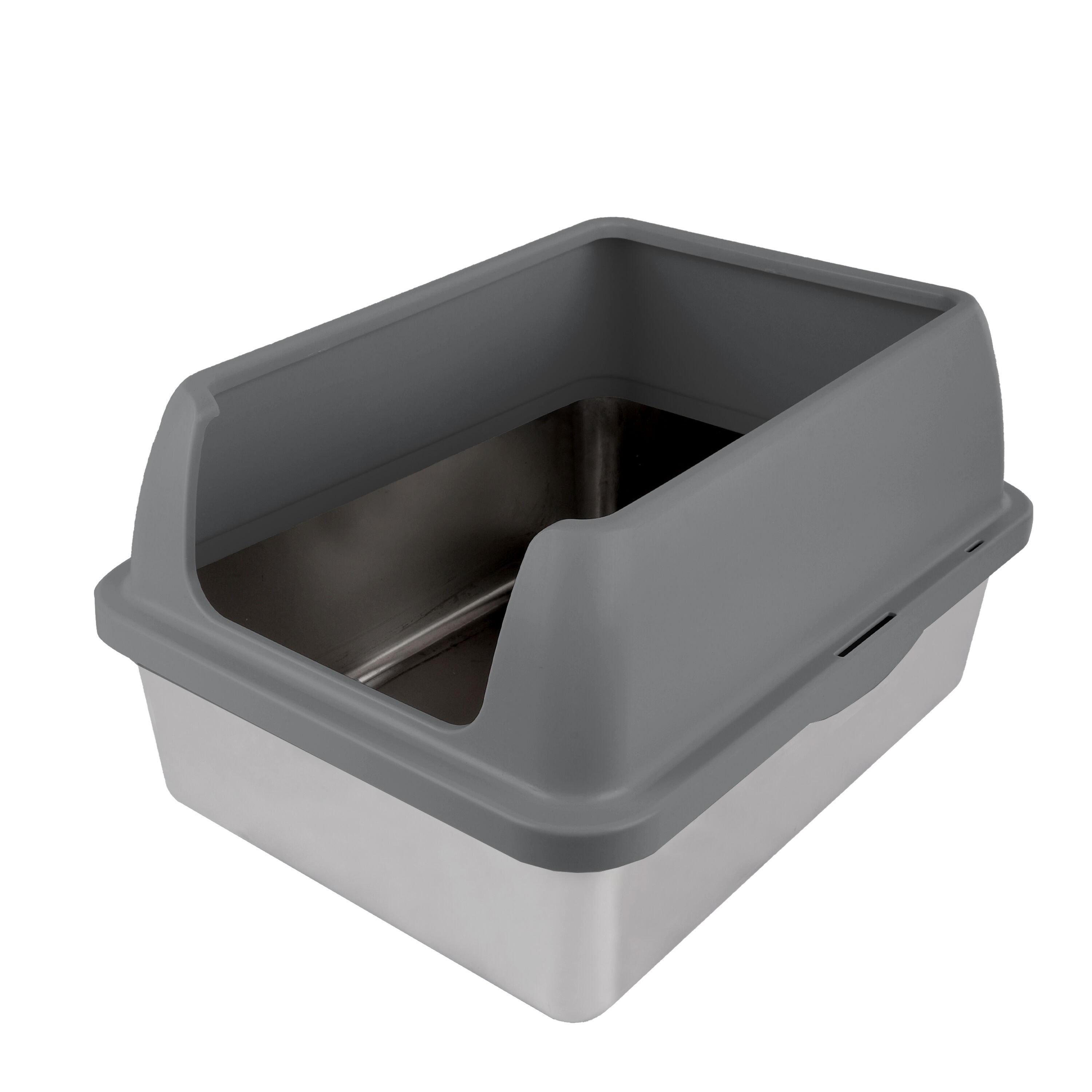 Nice Care - Bac &agrave; Liti&egrave;re Ouvert en Inox pour Chats - 40x31x53cm Image num&eacute;ro 1