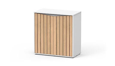 Aquatlantis - Meuble Prestige 80 - Blanc Portes Bois striés