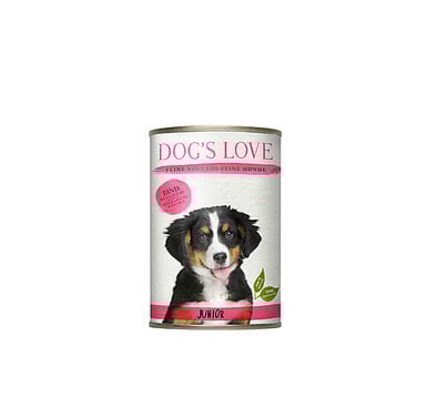 Dog's Love - Boîte Menu Complet 100% Naturel au Bœuf pour Chiot
