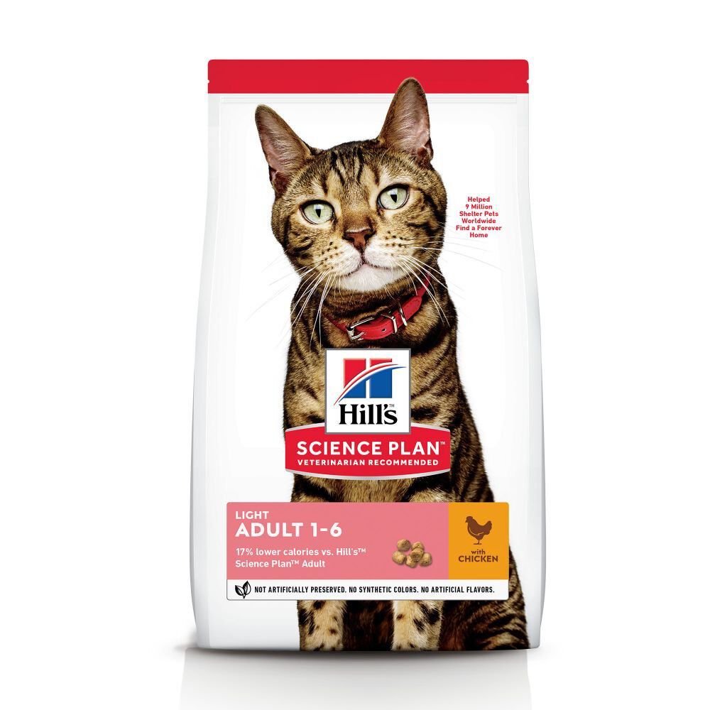 Hill's Science Plan - Adult Light Croquettes Pour Chat Au Poulet -  3kg Image num&eacute;ro 1