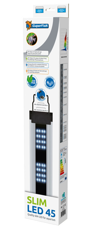 Superfish - Eclairage SLIM LED pour Aquarium - 45cm/28W Image numéro 1 Superfish - Eclairage SLIM LED pour Aquarium - 45cm/28W Image numéro 1