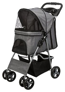 Trixie - Poussette à 4 roues Gris pour Chien - 80cm