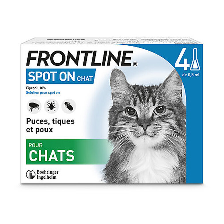 Frontline - Pipettes Antiparasitaires Traitement Prévention pour Chat - 4x0,5ml image number null