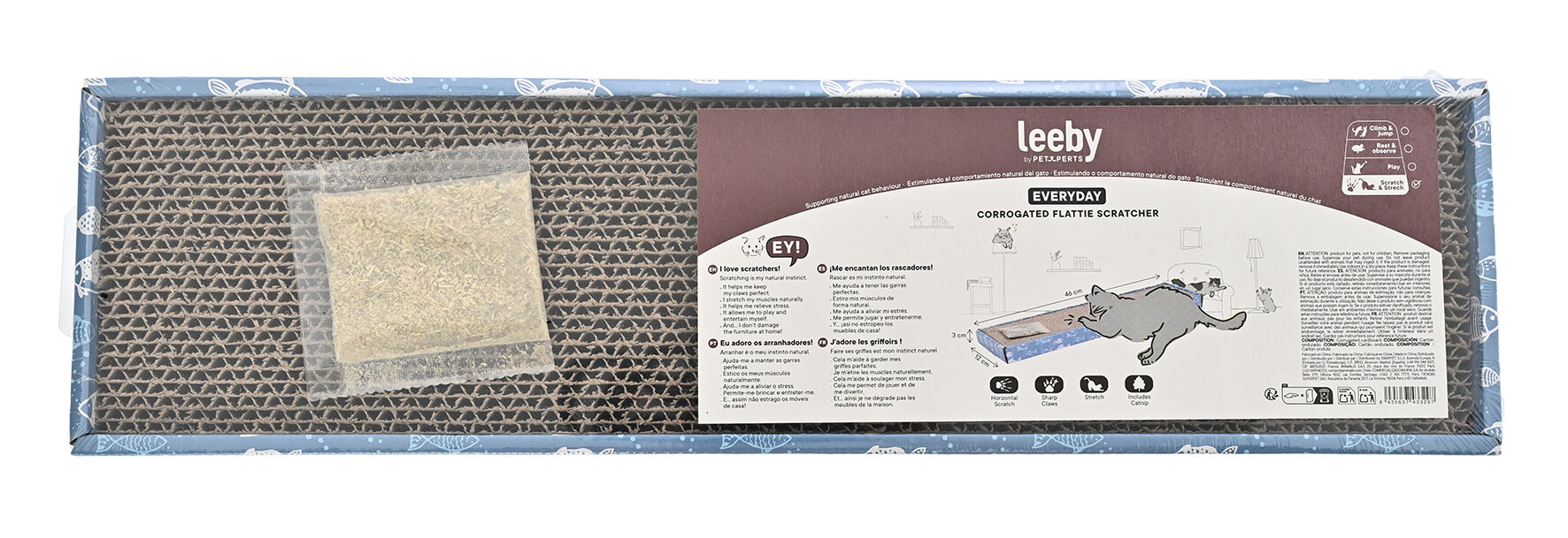 Leeby - Griffoir Everyday Plat en Carton pour Chats - 46x12cm Image num&eacute;ro 6