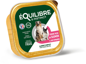Équilibre & Instinct - Pâtée Saumon et Légumes pour Chiens - 300g