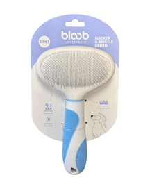 Bloob - Brosse Double Carde et &agrave; Poils Doux pour Chiens - x1