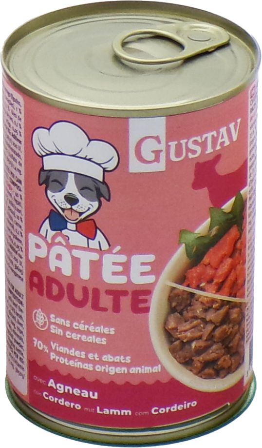 Gustav - P&acirc;t&eacute;e Adulte  &agrave; l'Agneau pour Chiens - 400g Image num&eacute;ro 2