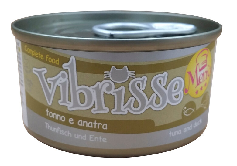 Vibrisse - Pâtée MENU THON ET CANARD POUR CHATS - 70g Image numéro 1 Vibrisse - Pâtée MENU THON ET CANARD POUR CHATS - 70g Image numéro 1
