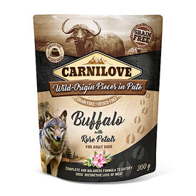 Carnilove - Sachet Fraîcheur Adulte Buffle et Pétales de Roses pour Chiens - 300g
