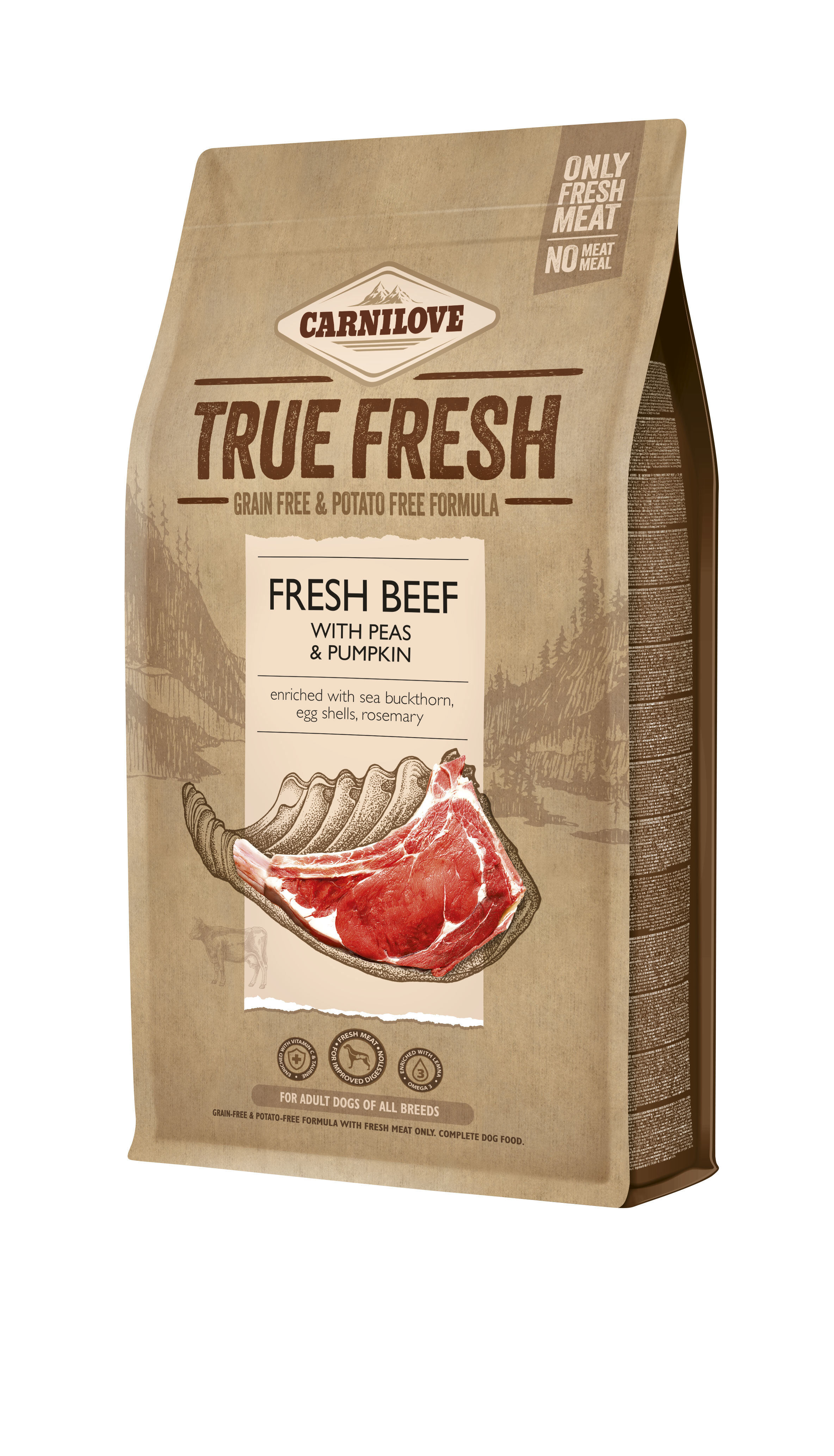 Carnilove - Croquettes True Fresh Adult au B&oelig;uf pour Chiens - 1,4Kg Image num&eacute;ro 1