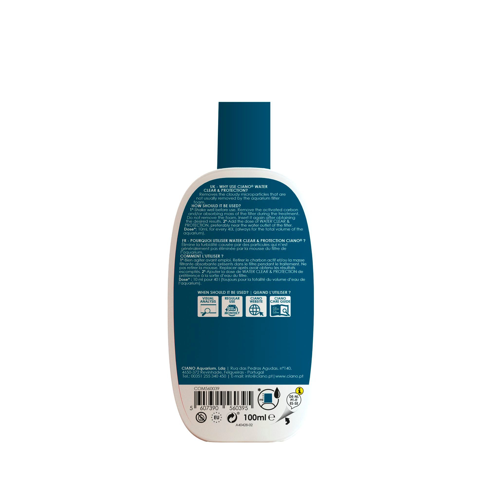 Ciano - Traitement d'Eau Water Clear & Protection pour Aquarium - 100ml Image num&eacute;ro 2