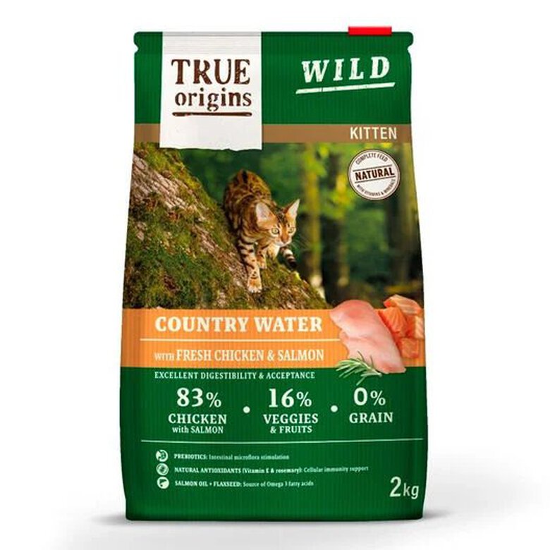 True Origins Wild - Croquettes Poulet & Saumon pour Chatons - 2Kg Image numéro 1 True Origins Wild - Croquettes Poulet & Saumon pour Chatons - 2Kg Image numéro 1