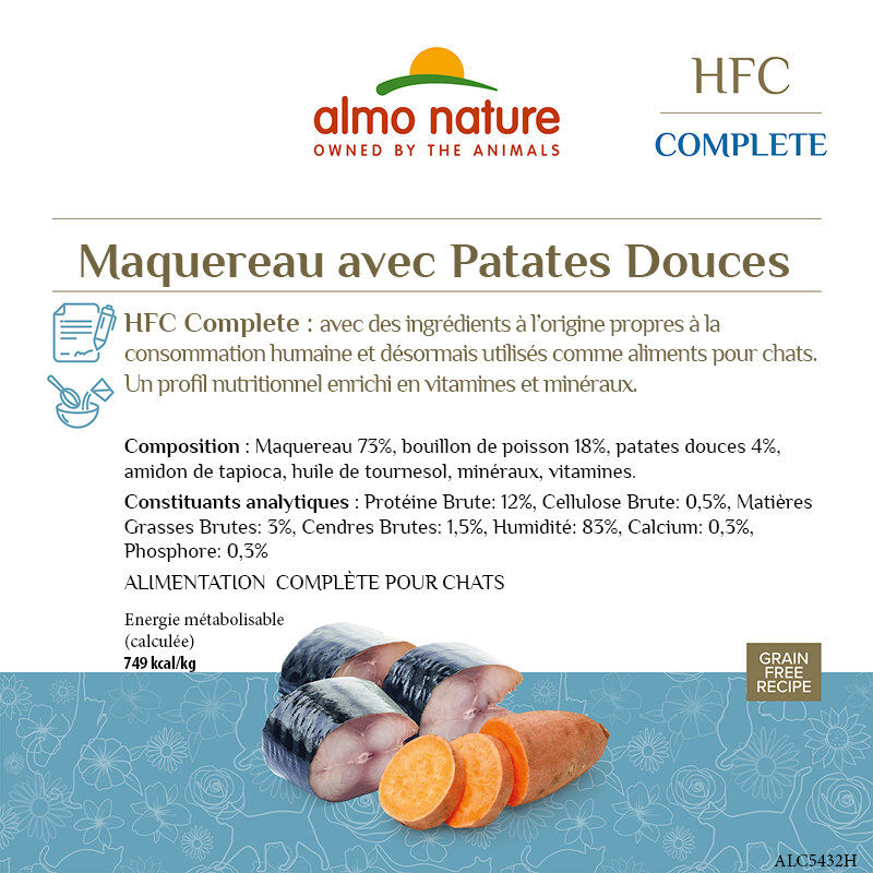 Almo Nature - P&acirc;t&eacute;e Hfc Complete Maquereau Et Pomme De Terre - 70g Image num&eacute;ro 3