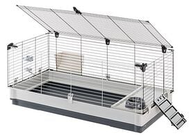 Ferplast - Cage Krolik XL pour Lapins et Cochon d Inde - Gris