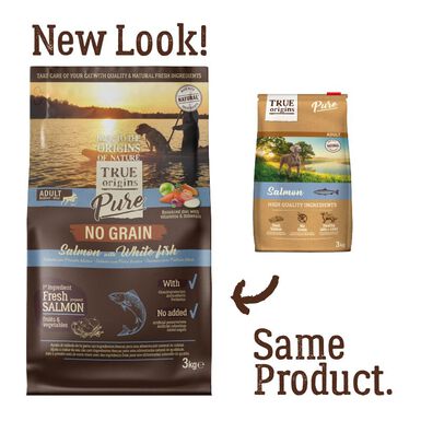 True Origins Pure - Croquettes au Saumon sans Céréales pour Chien Adulte