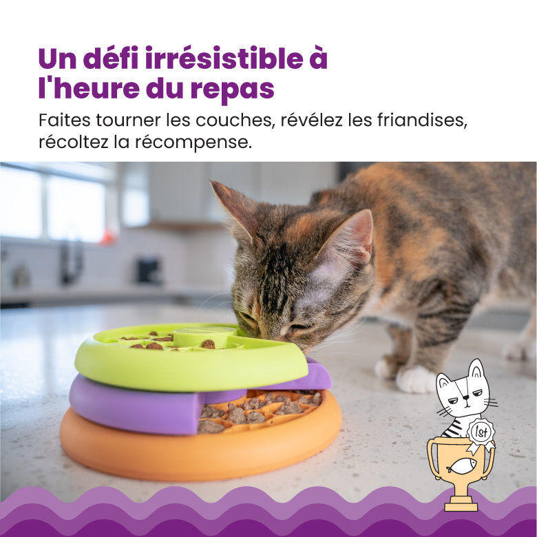 Outward Hound - Jeux Puzzle Kitty Lickin' Layers pour Chats Image num&eacute;ro 4