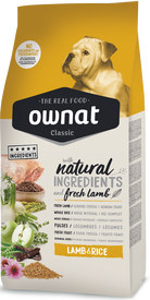 Ownat - Croquettes Classic &agrave; l'Agneau et Riz pour Chiens