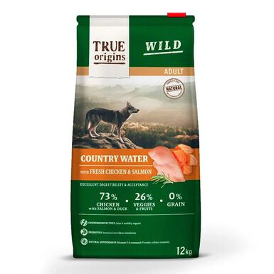 True Origins Wild - Croquettes Poulet & Saumon pour Chiens Adultes