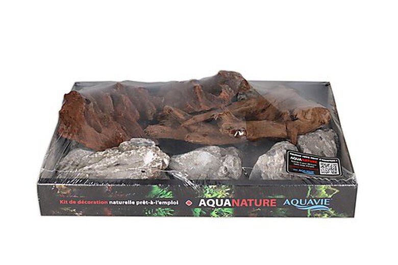 Aquavie - Décoration Mangrove et Pierre Gris pour Aquarium image number null