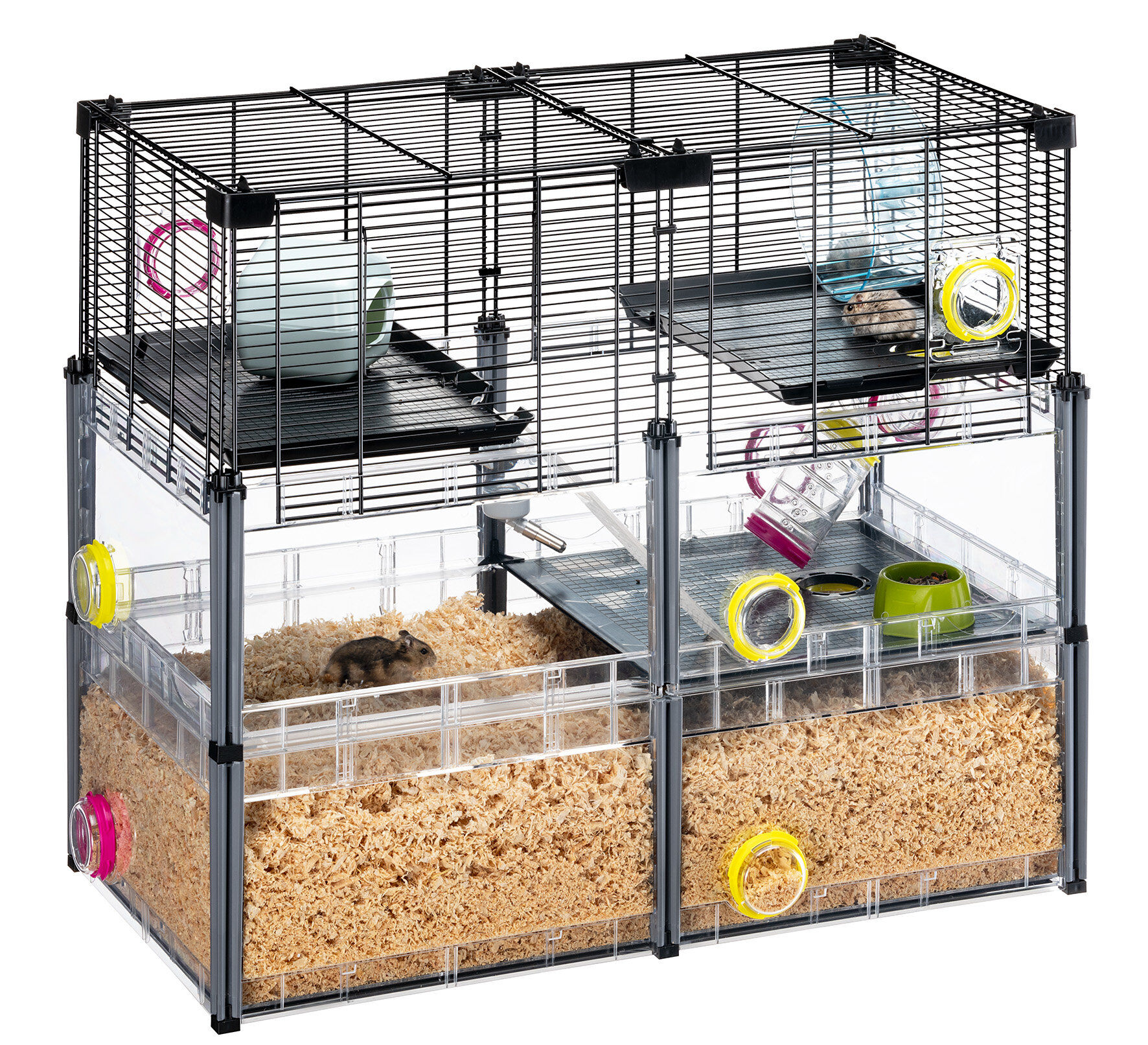 Ferplast - Cage Multipla Crystal pour Hamster et Souris - Noir Image num&eacute;ro 1