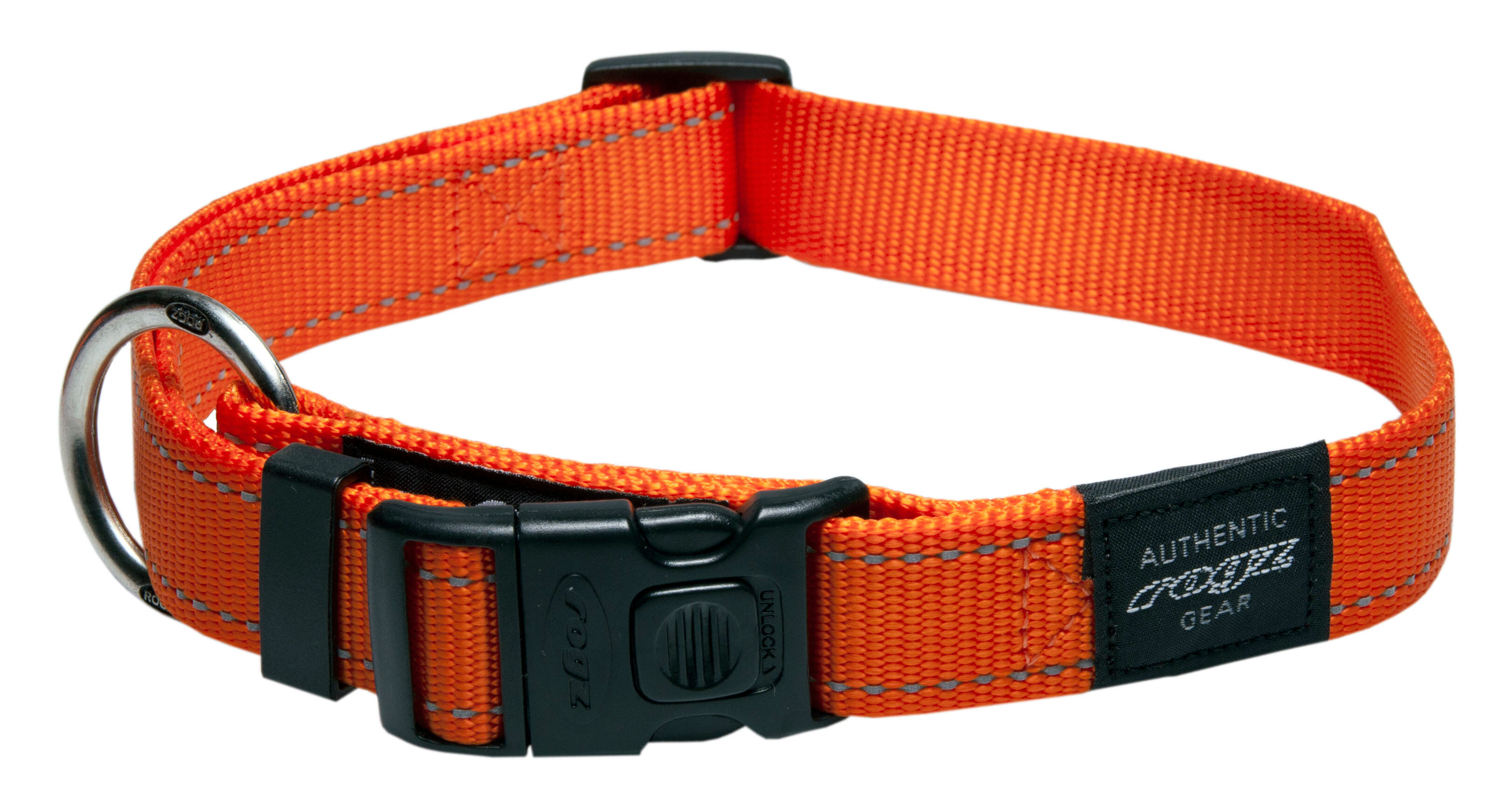 Rogz - Utility Collier R&eacute;fl&eacute;chissant Orange - 25mm Image num&eacute;ro 1