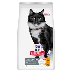 Hill's Science Plan - Croquettes Sterilised Cat Mature Adult 7+ au Poulet  -  1,5kg