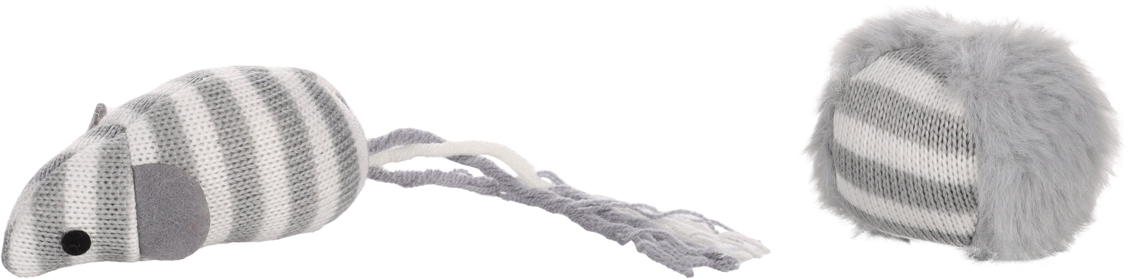 Flamingo - Jouet Faci Souris + Balle Ray&eacute; pour Chats - Gris Image num&eacute;ro 1