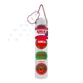 KONG - JOUET HOLIDAY OCCASIONS BALLS 4-PK M